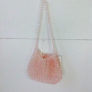Urban Outfitter Pink Acrylic Handbag Pink Beaded